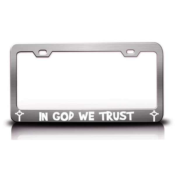 Customola in GOD WE Trust Jesus Christian Metal License Plate