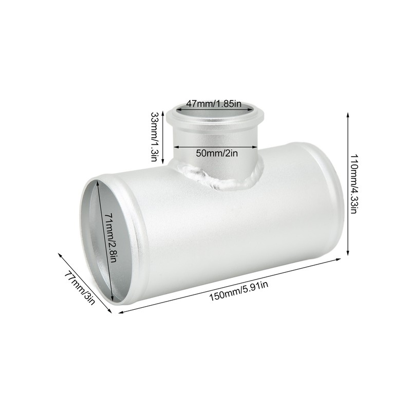 Universal 50mm V Band BOV Flange 3in Pipe OD Secure