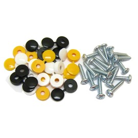 All Trade Direct 18 Pk Caps & Screws Car Number Plate Fixing Fitting Kit