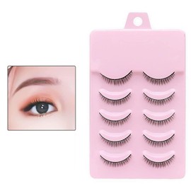 5 Pair False Eyelashes 8mm Short Fake Mink Lashes Enlarge Eyes Natural Perfect Fitting Artificial Fiber Extensions Eye Lashes Fake Lashes, Women's Make Up Tools