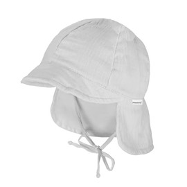 maximo GOTS Baby Cap Band Muslin Neck Protection Lining UV Muslin, White, 41
