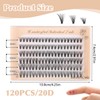 120 Pieces Individual Eyelashes Kit, 8mm 10mm 12mm 20D Reusable