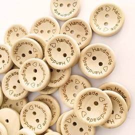 150 pcs Wooden Handmade Buttons Craft, 20mm Sewing Buttons, DIY Crafting and Sewing Buttons Essentials