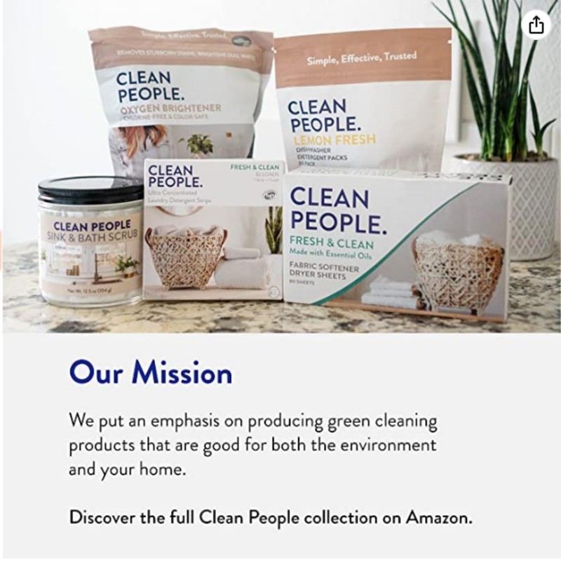 The Clean People Fabric Softener Sheets - Dryer Sheets -