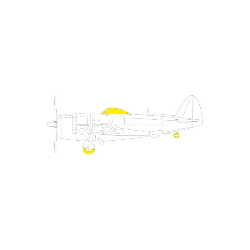 Edudo EDUEX894 1/48 T-Face Republic P-47N Thunderbolt Double-Sided Paint Mask