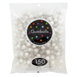 Bayside Candy Wrapped Gumballs – Assorted Flavors and Colors (20.1 oz (150ct), Shimmer White Fruit)