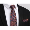 HISDERN Floral Paisley Wedding Tie Handkerchief Men's Necktie & Pocket