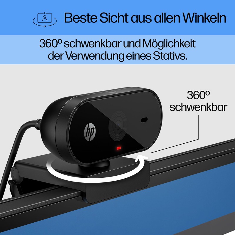 HP 320 All-in-One Webcam USB A 1080p Full HD Resolution