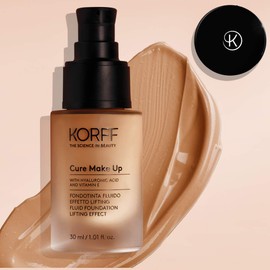 Korff Fluid Foundation Lifting Effect, Anti-Aging Formula with Hyaluronic Acid, Silky Texture 06, 30ml