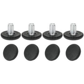 sourcing map M8 x 10 x 25mm Leveling Feet Adjustable Leveler Floor Protector for House Furniture Chair Table Desk Leg 8 Pack