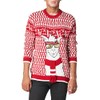 Blizzard Bay Men's Ski Slopes Llama Sweater, red, Small