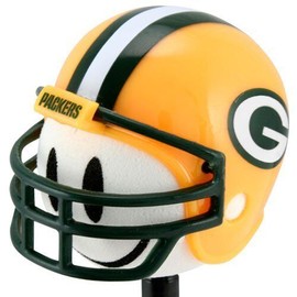 Green Bay Packers Helmet Car Antenna Topper / Car Dashboard Accessory