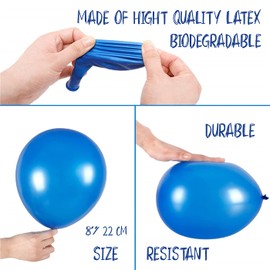 QILZO® Pack of 100 Latex Balloons, Multicoloured Balloons, 22 cm / 8 Inches, Biodegradable Balloons for Parties, Weddings, Meetings, Birthdays, Christenings