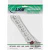 InLine® power strip, white, 6-fold, 6x Schuko, with power-switch, 5m