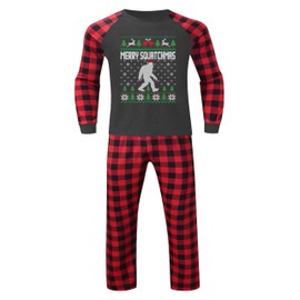 Theagaea Ugly Christmas Pajamas Sets for Men Family Matching Pjs Xmas Sleepwear P3 L