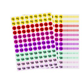 Garage Sale Stickers, 1620 Count Yard Sale Stickers Pre-Priced Price Stickers 3/4" Diameter Dollars Stickers 15Sheets