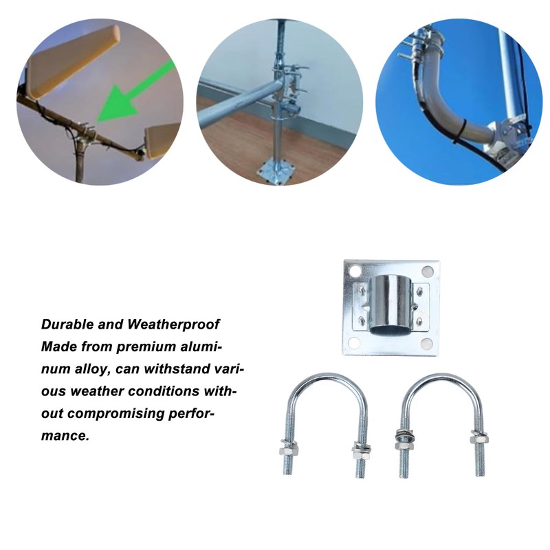 Antenna Mast Pipe Mount Stable Support Flexible Adjustment Aluminum Alloy