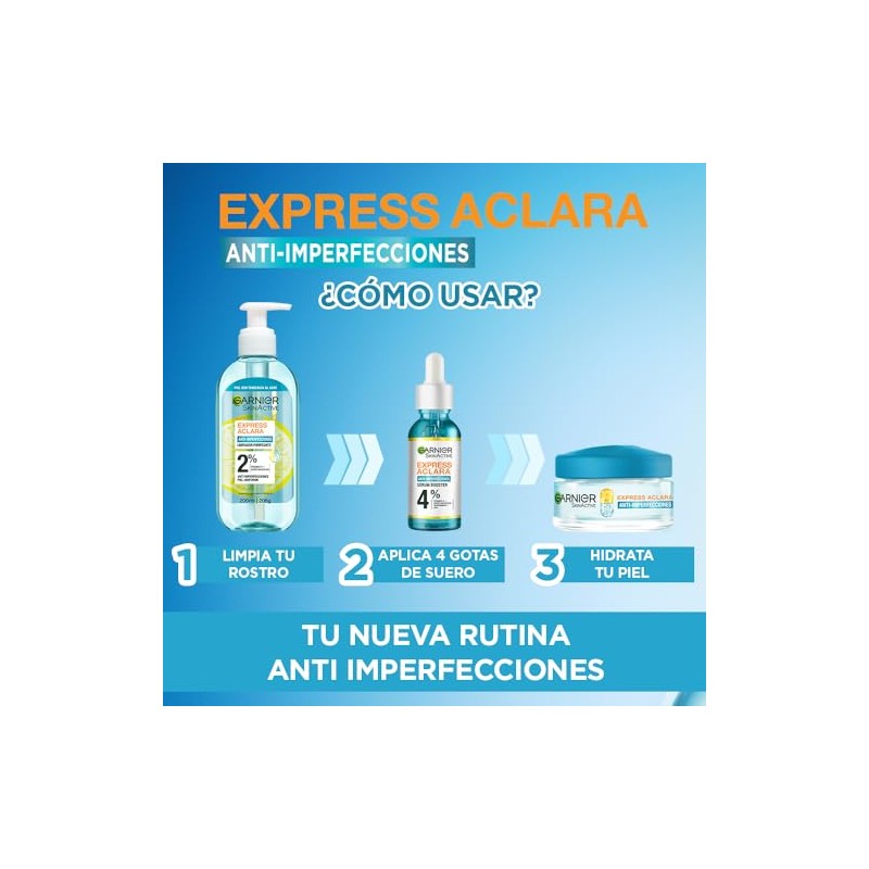 Garnier Skin Active Kit Express Anti Imperfecciones Gel Limpiador Facial