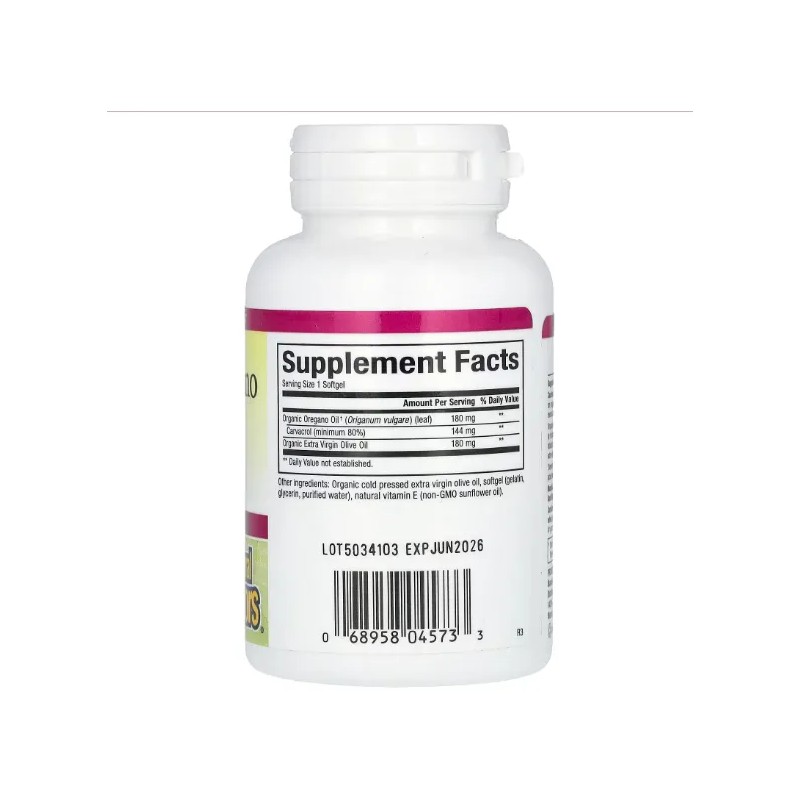 Aceite De Orégano, Natural Factors 30 Cápsulas Veganas