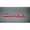 DIGIART INTERNATIONAL TURBO RED 3D Emblem Decal STICKER SELF ADHESIVE