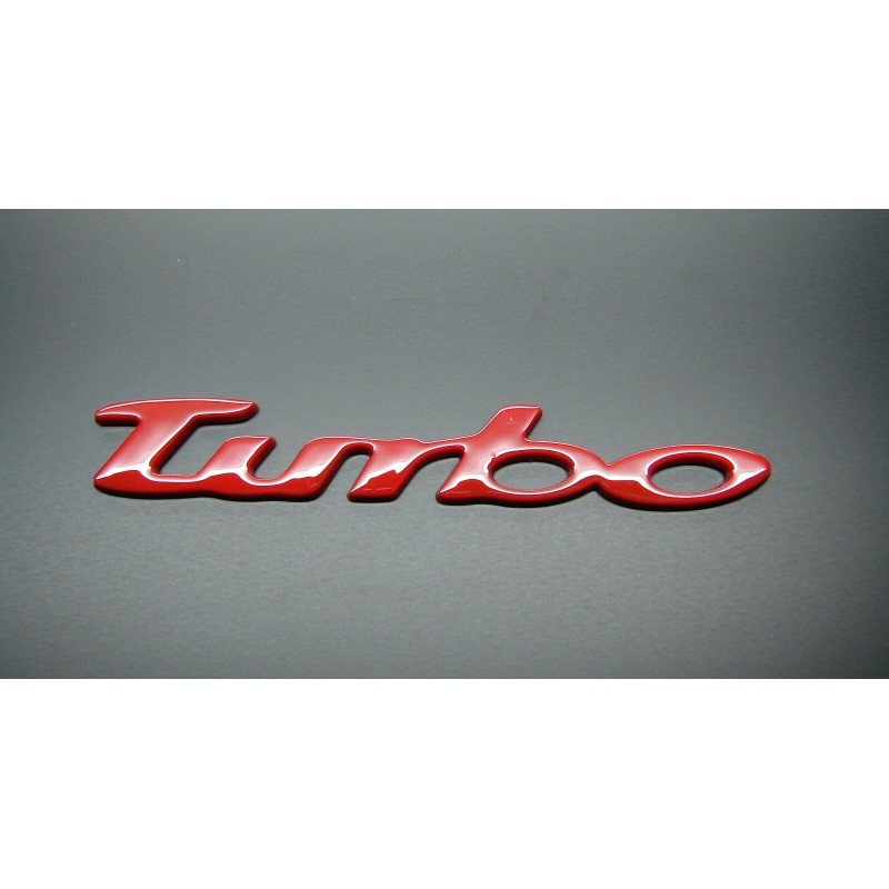 DIGIART INTERNATIONAL TURBO RED 3D Emblem Decal STICKER SELF ADHESIVE