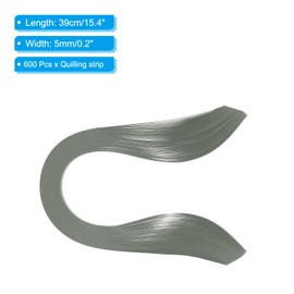 PATIKIL Quilling Strips Paper 600pcs 5mm 39cm Origami Paper Quilling Kits for Art DIY Hand Craft Christmas, Dark Grey