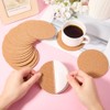 CRASPIRE 24Pcs 4 Inch Self Adhesive Cork Coaster Waterproof Coasters