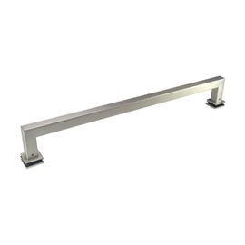 304 Stainless Steel Shower Door Towel Bar — 18" (Center to Center) Square Single-Side Pull Handle, Brush Satin Finish TB18SQS