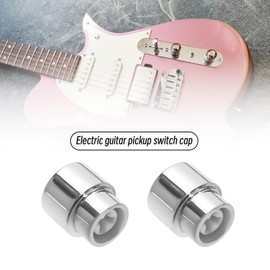 Micro Traders 2 Pcs Plastic Guitar Barrel Switch Tip 3 Way Pickup Selector Switch Knob Guitar Switch Knob Fits Cross Inner Diameter for U.S./Import Tele Telecaster Chrome