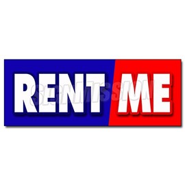 24" Rent ME Decal Sticker Tools Trucks Cars Building Furniture Party Goods