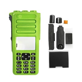 Green Front Housing Replacement Kit for XPR7550e/DGP8550E/XPR7580E Two-Way Radios | DIY Repair Shell with Durable Finish & Precision Fit