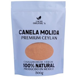 LACHI ORGANIC´S Canela Molida Ceylan 500g Premium 100% Pura Canela, Usado en Alta Cocina, Cafeterias, Restaurantes, Hoteles y Mixologias