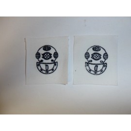 e4435 WW2 US Navy USN Rate white D Diver Distinguishing mark DM C12B15