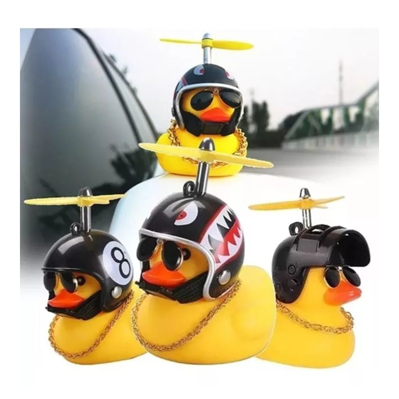 KFMX 6 Patito Con Casco Moto Pato Para Bicicleta Moto