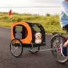 Unbranded Pet Trailer, Folding Pet Dog Trailer Cart for Bicycle,