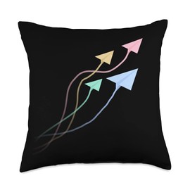 Paper Airplane Paper Plane Colorful Origami Cool Throw Pillow