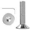 ORTAVA Pack of 20 M4 x 16 Countersunk Screws Flat