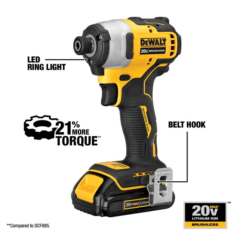 DEWALT ATOMIC 20V MAX* Impact Driver, Cordless, Compact, 1/4-Inch, Tool