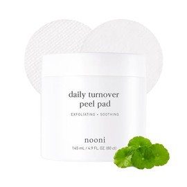 NOONI Facial Toner Pads - Glycolic Acid Pads 80 EA | AHA(Glycolic Acid, Lactic Acid), Pore Care Control, Glass Skin, Exfoliates Blackhead, Reduces Fine lines with Panthenol, Mother's Day