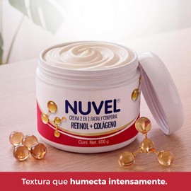 Crema Reafirmante 2 en 1 con Retinol para Cara y Cuerpo Tratamiento Antiedad y Humectación Profunda Mejora Firmeza y Textura de la Piel Tarro Familiar, 600g