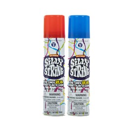 The Original Silly String! Silly String 2 pack, Assorted Colors, 3 oz Large Can – The Only Real Party in a Can! Be Silly! Shoots over 15ft!