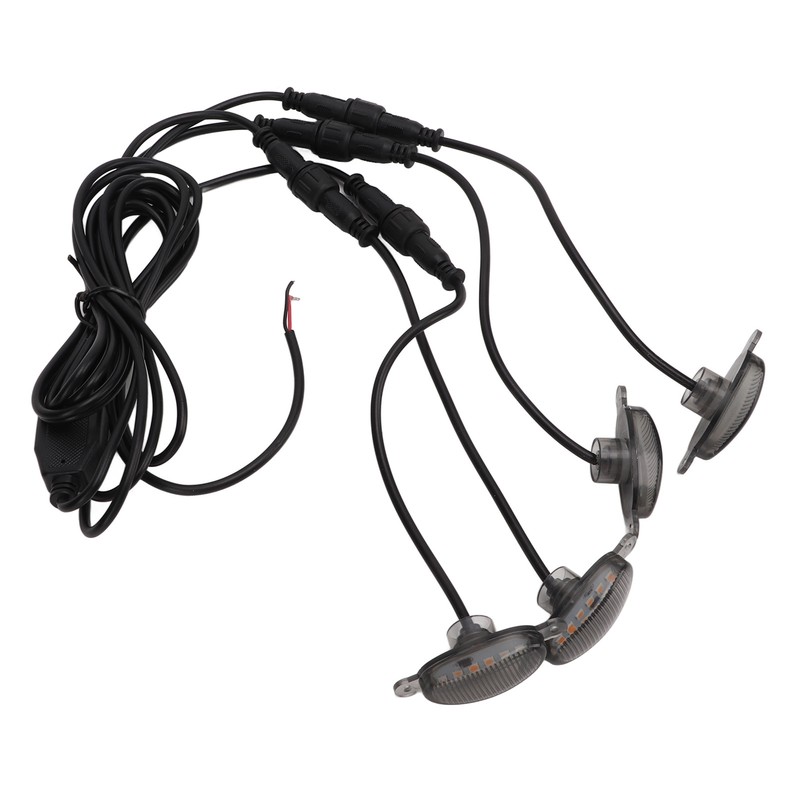 1V4 Smoke Lens Front Grille Driving Lights Amber LED Lamps