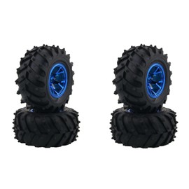 Haruhana 4-in-1 Pair! Falling Radio Specifications, 1/10 RC Car, Off-Road, Monster Truck, Big Tire System, 4WD 2WD 4WD (Includes Spikes), Inner Diameter 2.0 inches (52 mm), Width 2.2 inches (57 mm), 0.5 inches (12 mm), Compatible with Hex Wheel Hubs, Inn