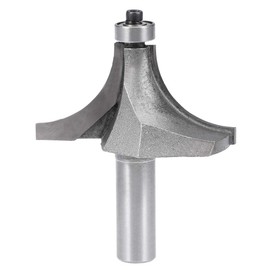 sourcing map Router Bit 1/2 Shank 2-Inch Cutter Dia Round Over Corner 2Flutes Tungsten Steel for Woodworking Milling Cutter Tool