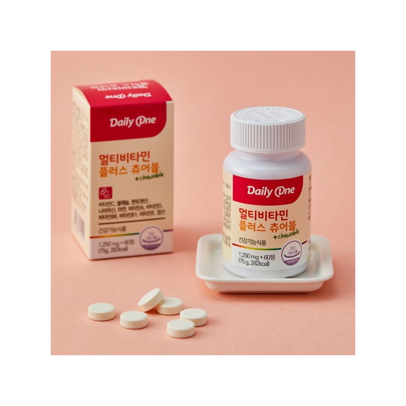 Daily One Multivitamin Plus Chewable Children's Multivitamin 1,250mg / 데일리원