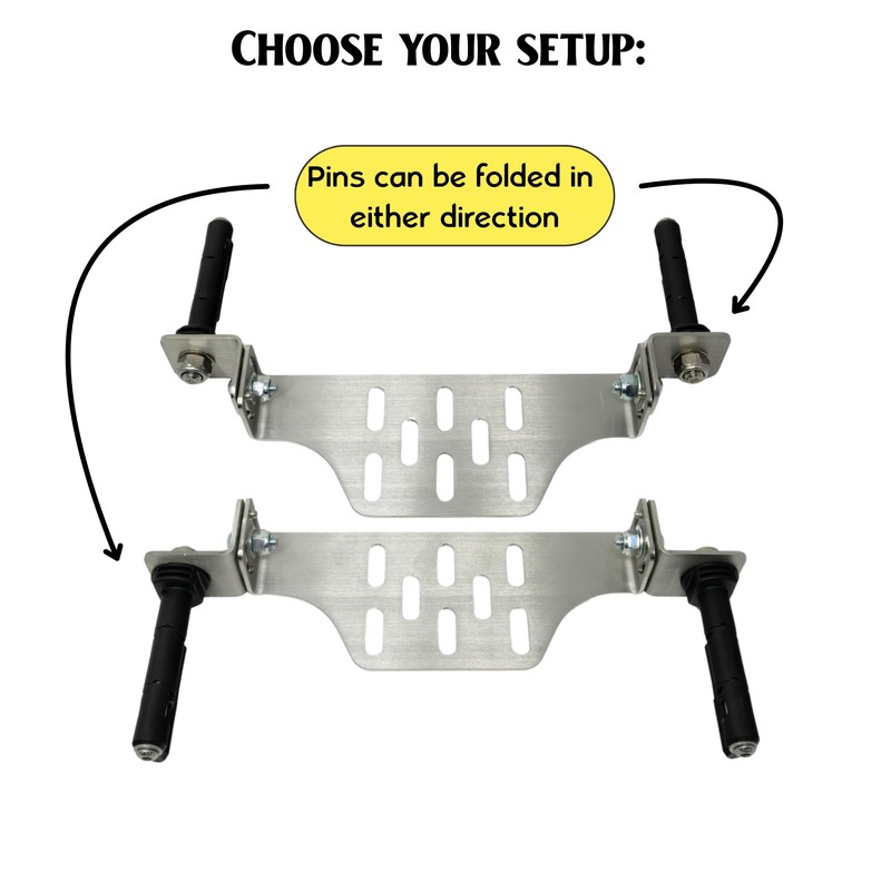 Stealth Folding MaxTrax Roof Rack Mount (Mounts Only, No Hardware