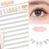 Keka 4-6mm no-glue under eyelashes, 120 strands lower eyebrow, 1 pc, black / Keka 4-6mm 노글루 언더 속눈썹 120가닥 아랫 눈썹, 1개, 블랙