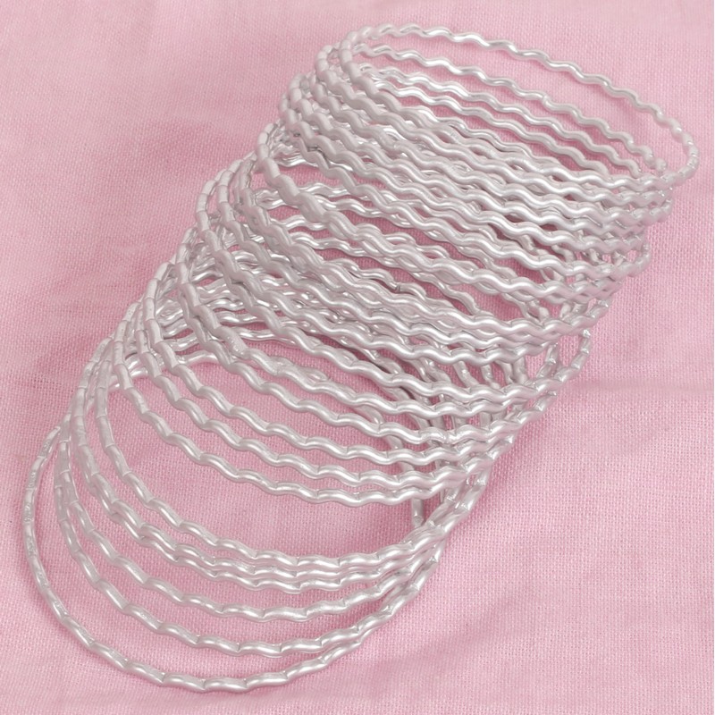 Touchstone NEW Indian Bollywood Handcrafted Attractive Zigzag Pattern Vibrant Silver