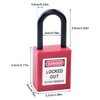 Pack of 10 Lockout Padlock, 38 mm Nylon Security Padlock