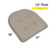 Sweet Home Collection Chair Cushion Memory Foam Pads Tufted Slip